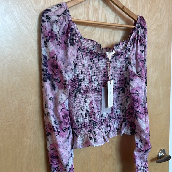 LoveShackFancy Russell Top in Sandy Pink Shores - Picture 7 of 7